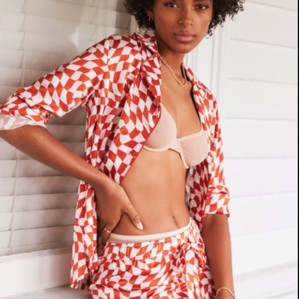 Anthropologie Silky Printed Pajama Top